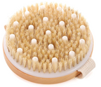Natural Bristle Body Brush – Dry Brushing Exfoliating Massage Brush for Skin Texture & Lymphatic Drainage