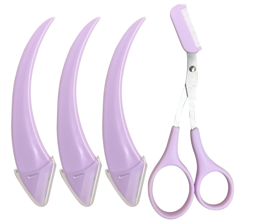 Eyebrow Scissors Set – 4-Piece Personal Grooming Kit for Precise Eyebrow Shaping