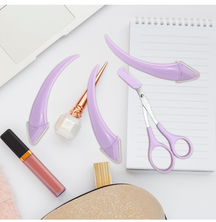 Eyebrow Scissors Set – 4-Piece Personal Grooming Kit for Precise Eyebrow Shaping