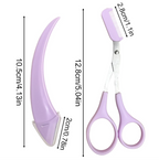 Eyebrow Scissors Set – 4-Piece Personal Grooming Kit for Precise Eyebrow Shaping