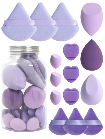15-Piece Spring Beauty Sponge Set | Perfect for Powder & Foundation Blending