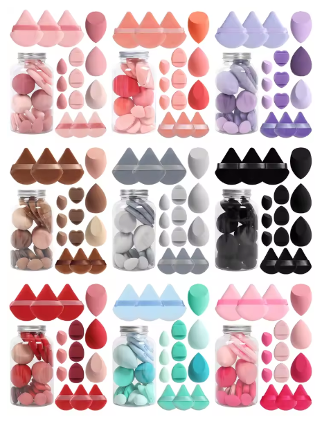 15-Piece Spring Beauty Sponge Set | Perfect for Powder & Foundation Blending