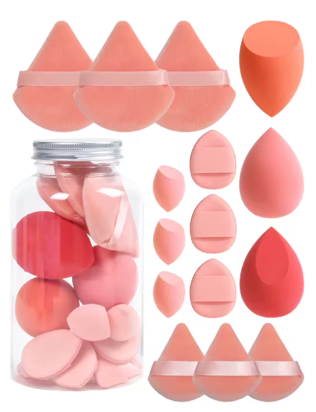 15-Piece Spring Beauty Sponge Set | Perfect for Powder & Foundation Blending