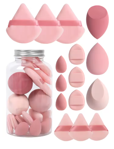 15-Piece Spring Beauty Sponge Set | Perfect for Powder & Foundation Blending