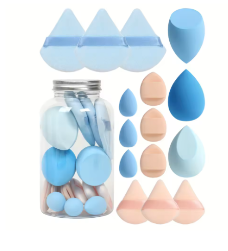 15-Piece Spring Beauty Sponge Set | Perfect for Powder & Foundation Blending