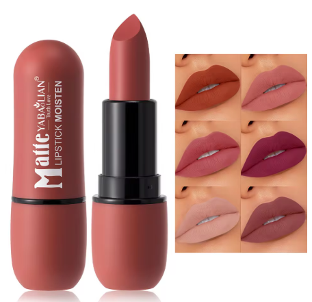 Velvet Matte Lipstick Set of 6 – Soft, Waterproof & Long-Lasting Color