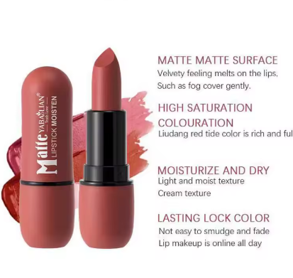 Velvet Matte Lipstick Set of 6 – Soft, Waterproof & Long-Lasting Color