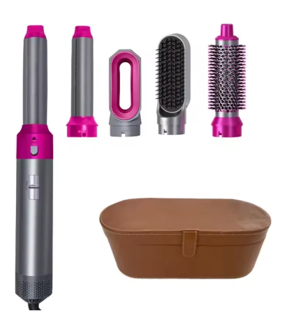 5-in-1 Hair Dryer Brush Set – Professional Hot Air Styler, Curler & Straightener for Home Use