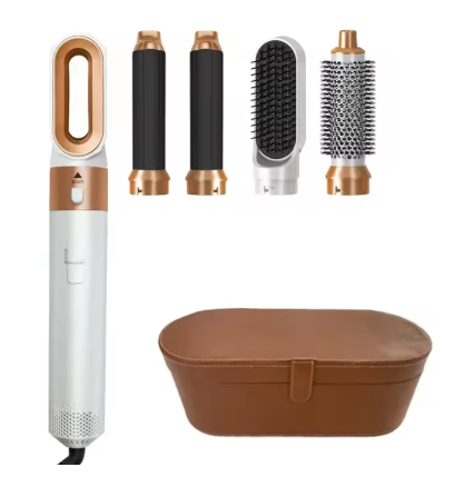 5-in-1 Hair Dryer Brush Set – Professional Hot Air Styler, Curler & Straightener for Home Use