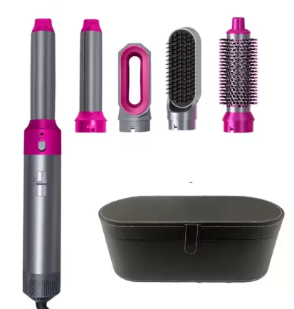 5-in-1 Hair Dryer Brush Set – Professional Hot Air Styler, Curler & Straightener for Home Use