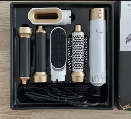 5-in-1 Hair Dryer Brush Set – Professional Hot Air Styler, Curler & Straightener for Home Use
