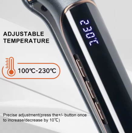 2-in-1 Professional Hair Straightener & Curler – Adjustable Temperature (13 Settings), Fast Heating for Wet & Dry Hair