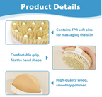 Natural Bristle Body Brush – Dry Brushing Exfoliating Massage Brush for Skin Texture & Lymphatic Drainage