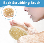 Natural Bristle Body Brush – Dry Brushing Exfoliating Massage Brush for Skin Texture & Lymphatic Drainage
