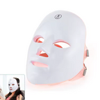 Wireless 7-color LED beauty device, photon facial and neck skin tightening and rejuvenation mask