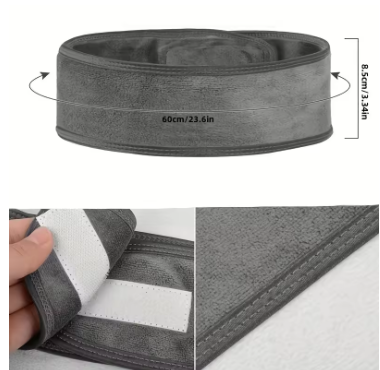 Adjustable wide headband for women: a great cosmetic accessory for yoga, sports, spa, bath, shower, makeup, and face washing