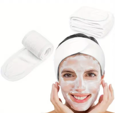 Adjustable wide headband for women: a great cosmetic accessory for yoga, sports, spa, bath, shower, makeup, and face washing