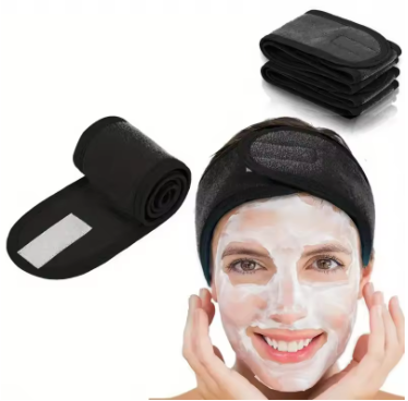 Adjustable wide headband for women: a great cosmetic accessory for yoga, sports, spa, bath, shower, makeup, and face washing