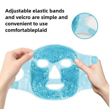 New SPA hot and cold ice full-face eye mask, ice pack for sleeping that reduces facial puffiness and dark circles, gel bead compress for women