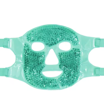 New SPA hot and cold ice full-face eye mask, ice pack for sleeping that reduces facial puffiness and dark circles, gel bead compress for women