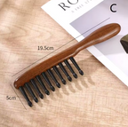 Wide-tooth comb for women and girls, natural meridian massage, anti-static, snag-free, suitable for straight or curly hair
