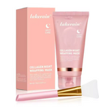 Hydrolyzed collagen exfoliating facial mask for overnight wrapping, anti-wrinkle, pore-reducing and brightening, suitable for oily/greasy skin care.