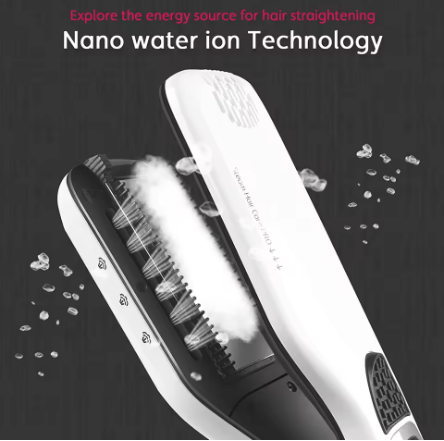 Professional hair straightener, steam flat iron, straightening brush, electric hair brushes, ceramic tourmaline steam straighteners